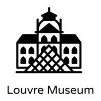 musée du louvre paris vecteur