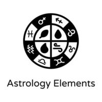 signe d'éléments d'astrologie vecteur