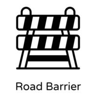 barrière et obstacle routier vecteur