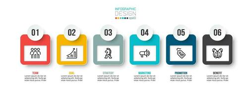 concept d'entreprise de modèle infographique avec étape. vecteur