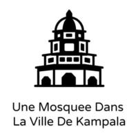 mosquée nationale de kampala vecteur