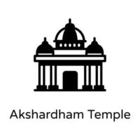 temple religieux d'akshardham vecteur