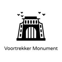 bâtiment du monument voortrekker vecteur