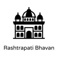 point de repère de rashtrapati bhavan vecteur