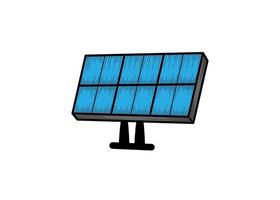 icône de clipart illustration dessinée à la main de panneau solaire vecteur