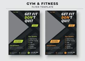 modèle de flyer fitness gym vecteur