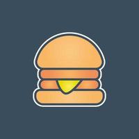illustration d & # 39; icône ... vectorielle burger vecteur