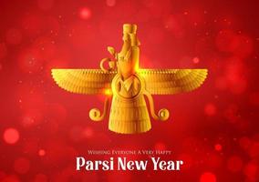 joyeux jamshedi navroz festival fond de parsi vecteur