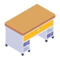 établi et table de bureau vecteur