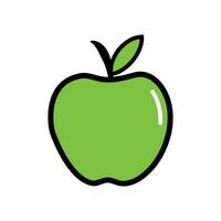 Pomme icône vecteur illustration. Pomme direct Couleur icône