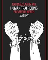 le concept d'esclavage national et de traite des êtres humains, les mains des hommes brisent les chaînes. illustration, vecteur. vecteur
