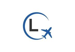 lettre l air Voyage logo conception modèle vecteur