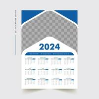 mur calendrier conception 2024 vecteur