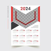 mur calendrier conception 2024 vecteur