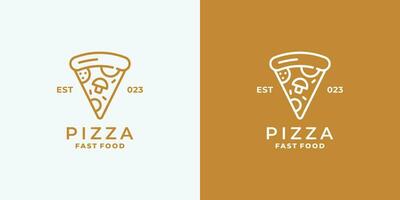 Pizza logo conception vecteur illustration