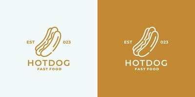 chaud chien logo conception vecteur illustration