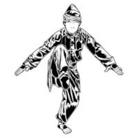 silat silhouette images, adapté pour affiches, logos, T-shirt dessins et autres vecteur