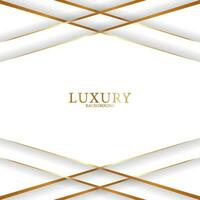 abstrait élégant blanc Contexte avec d'or doubler. luxe modèle conception. vecteur illustration.