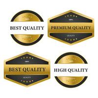 d'or Étiquettes prime qualité collection vecteur