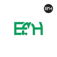 lettre euh monogramme logo conception vecteur