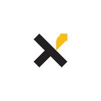 x lettre logo modèle vecteur conception