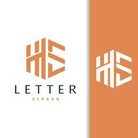 minimaliste hs lettre logo, sh logo moderne et luxe icône vecteur modèle élément