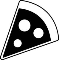 Pizza pièce plat ligne noir icône. vecteur mince signe de italien vite nourriture café logo . pizzeria pouvez être utilisé pour numérique produit, présentation, impression conception et plus