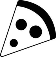 Pizza pièce plat ligne noir icône. vecteur mince signe de italien vite nourriture café logo . pizzeria pouvez être utilisé pour numérique produit, présentation, impression conception et plus