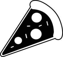 Pizza pièce plat ligne noir icône. vecteur mince signe de italien vite nourriture café logo . pizzeria pouvez être utilisé pour numérique produit, présentation, impression conception et plus