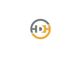 hdh moderne logo conception vecteur icône modèle avec blanc Contexte