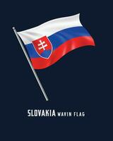 la slovaquie onduler drapeau vecteur