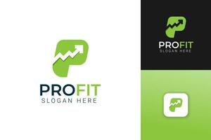 affaires profit logo conception. lettre p initiale logo pour affaires la finance entreprise logo vecteur