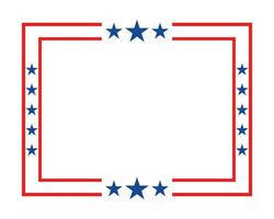 américain drapeau carré Cadre bannière vecteur. vecteur