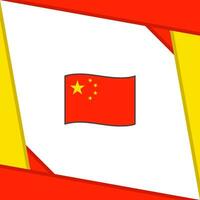 Chine drapeau abstrait Contexte conception modèle. Chine indépendance journée bannière social médias poste. Chine indépendance journée vecteur