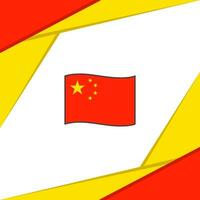 Chine drapeau abstrait Contexte conception modèle. Chine indépendance journée bannière social médias poste. Chine vecteur