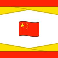 Chine drapeau abstrait Contexte conception modèle. Chine indépendance journée bannière social médias poste. Chine vecteur