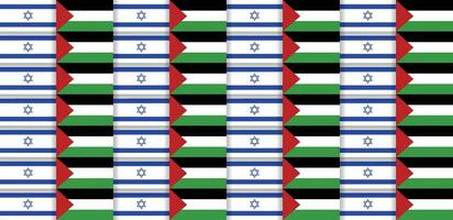 Palestine contre Israël drapeaux bannière art, vecteur illustration
