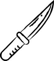 poche couteau main tiré vecteur illustration