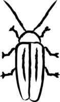 Titan scarabée main tiré vecteur illustration