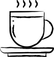 thé tasse main tiré vecteur illustration