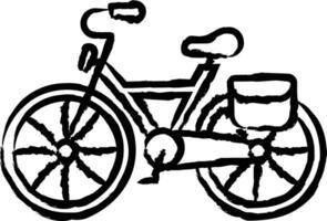 vélo main tiré vecteur illustration