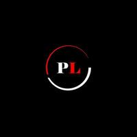 PL Créatif moderne des lettres logo conception modèle vecteur