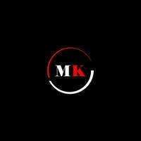 mk Créatif moderne des lettres logo conception modèle vecteur