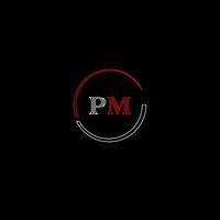 pm Créatif moderne des lettres logo conception modèle vecteur