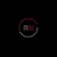 rm Créatif moderne des lettres logo conception modèle vecteur