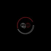 qo Créatif moderne des lettres logo conception modèle vecteur