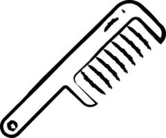 cheveux brosse main tiré vecteur illustration