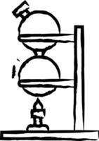 chimie laboratoire main tiré vecteur illustration