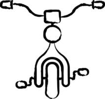 vélo main tiré vecteur illustration