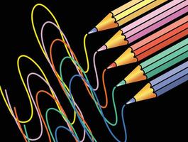 coloré crayon vecteur arrière-plan, adapté pour Contexte conception, modèle, brochure, bolet, brochure.